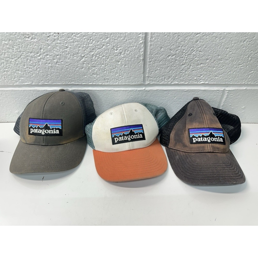 Patagonia Trucker Hat Multicolor Lot Of 3 Faded Distressed / Mens One Size